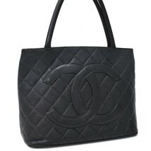 1円 ◎良品 CHANEL シャネル 復刻トート トートバッグ A01804 ココマーク キャビアスキン レザー ブラック◎K.Cosg.tI-52_画像1