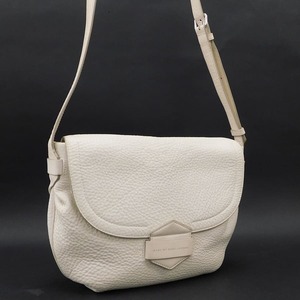 1円 ■ マークジェイコブス レザー ショルダーバッグ M0003371 ホワイト系 レザー MARC BY MARC JACOBS ■E.Bssl.oT-20