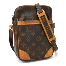 1円 ◆LOUIS VUITTON ルイヴィトン ショルダーバッグ ダヌーブ M45266 モノグラム キャンバス ブラウン◆E.Cslo.tI-05_画像1