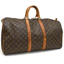 1円 ◆LOUIS VUITTON ルイヴィトン ボストンバッグ キーポル55 M41424 モノグラム キャンバス ブラウン◆E.Csom.tI-06_画像1