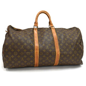 1円 ◆良品 LOUIS VUITTON ルイヴィトン ボストンバッグ キーポル55 M41424 モノグラム キャンバス ブラウン◆E.Csig.tI-06