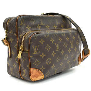 1円 ◆定価17万 美品 LOUIS VUITTON ルイヴィトン ショルダーバッグ ナイル M45244 モノグラム ブラウン◆E.Csom.oR-29