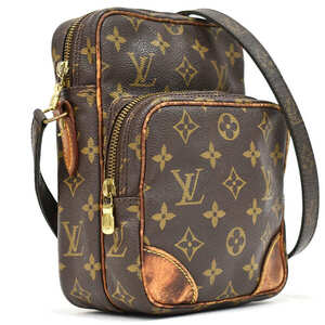 1円 ◆定価14万 良品 LOUIS VUITTON ルイヴィトン ショルダーバッグ アマゾン M45236 モノグラム ブラウン◆E.Csme.oR-29