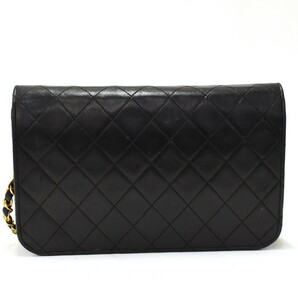 1円 ◎良品 CHANEL シャネル チェーンショルダーバッグ マトラッセ ココマーク ラムスキン レザー ブラック◎L.Cupr.tI-58の画像3