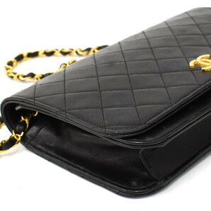 1円 ◎良品 CHANEL シャネル チェーンショルダーバッグ マトラッセ ココマーク ラムスキン レザー ブラック◎L.Cupr.tI-58の画像6