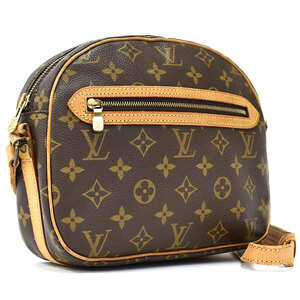 1円 ◆美品 LOUIS VUITTON ルイヴィトン ショルダーバッグ サンリス M51222 モノグラム ブラウン◆E.Csom.tI-11