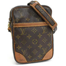 1円 ◆定価14万 LOUIS VUITTON ルイヴィトン ショルダーバッグ ダヌーブ M45266 モノグラム ブラウン◆E.Csme.tI-11_画像1