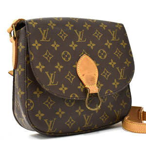 1円 ◆定価14万 LOUIS VUITTON ルイヴィトン ショルダーバッグ サンクルーGM M51242 モノグラム ブラウン◆E.Csge.hP-08