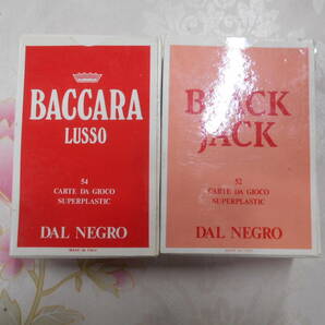 F○/9/DAL NEGRO/VACCARA LUSSOバカラ・BLACK JACKブラックジャック 2個セット/イタリア製/トランプ・カードゲームの画像1