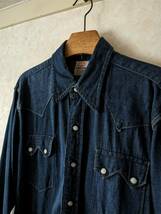 50s levis リーバイス デニムファミリー デニムウエスタンシャツ　検　ショートホーン　506xx　極上_画像3