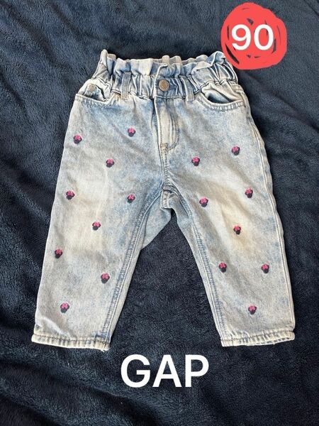 GAP デニムパンツ　ミニーちゃん