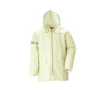 Flash coat 雨具 合羽 ブルー Ｍ フラッシュコート 国産 ゴム引 セパレート 反射テープ付 富士ビニール 通勤 通学 自転車 バイク_画像3