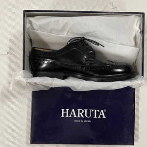 【HARUTA】 ハルタ WINGTIP LACE-UP ウイングチップ レースアップシューズ 710 BLACK 25.0 スクール ビジネス 本革