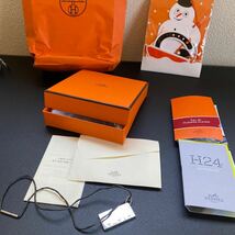 h66 エルメス HERMES オレンジBOX ペンダント ネックレス おまけ付きBOX _画像1