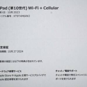 ☆Apple iPad 第10世代 64GB A2757 MQ6J3J/A Wi-Fi＋Cellularモデル シルバー アイパッド 即決の画像9