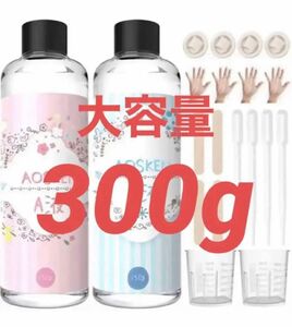 レジン液 AB液エポキシ樹脂 大容量300g DIY 工作 ハンドメイド 手芸