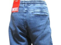 新品 直輸入 DIESEL JoggJeans トラックデニム ワイドストレート スウェットパンツ D-MARTIANS-NE ブルー Sサイズ A03924_画像5