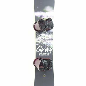 中古 22/23 GRAY SHRED 148cm FLUX ビンディング付きスノーボード グレイ シュレッド フラックスの画像1