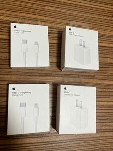 Apple充電器20Wアダプタ・タイプC-Lightningケーブル　新品未使用