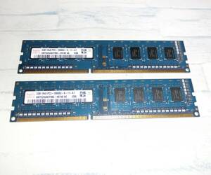 4GBx2=8GB 動作保証 PC3-10600U hynix 片面 同一ロット