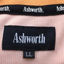 ASHWORTH アシュワース 長袖ポロシャツ サーモンピンク系×オレンジ 袖下メッシュ 胸ポケット メンズ ＬＬ ゴルフウェア_画像5