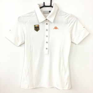 Kappa Kappa рубашка-поло с коротким рукавом белый × orange задний Logo принт женский S Golf одежда 