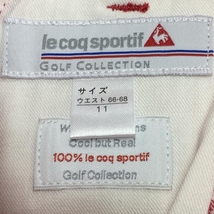 【超美品】le coq sportif ルコック スカート レッド×白 グレンチェック 裾プリーツ レディース 11 ゴルフウェア_画像4