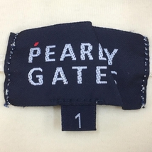 PEARLY GATES パーリーゲイツ 長袖ハイネックシャツ アイボリー シンプル ストレッチ レディース 1(M) ゴルフウェア_画像4