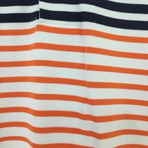 プーマ 半袖ポロシャツ オレンジ×白 ボーダー ストレッチ 総柄 メンズ XL ゴルフウェア PUMA_画像6