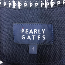 2021年＊PEARLY GATES パーリーゲイツ 半袖ポロワンピース ネイビー×白 シンプル レディース 1(M) ゴルフウェア_画像5