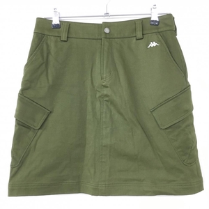 [ beautiful goods ] Kappa cargo skirt khaki × white stretch lining attaching lady's 11 Golf wear Kappa