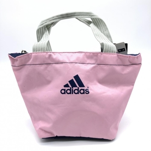 アディダス カートバッグ ピンク×ネイビー タグ付 内ポケット付 ロゴプリントゴルフ adidas