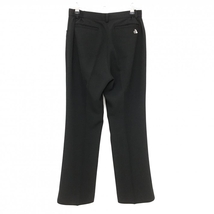 ブラックアンドホワイト パンツ 黒 ななめストライプ織生地 日本製 レディース 2(M) ゴルフウェア Black＆White_画像2
