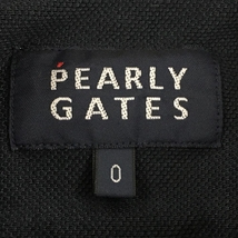 パーリーゲイツ 長袖ポロシャツ ネイビー×ライトブルー 胸ポケット コットン混 レディース 0(S) ゴルフウェア PEARLY GATES_画像5