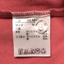 アドミラル 半袖ポロシャツ ピンク 袖ナンバー バックプリント レディース M ゴルフウェア Admiral_画像5