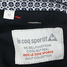 【美品】ルコック パンツ 白×ネイビー 総柄 ロゴ刺しゅう レディース 11 ゴルフウェア le coq sportif_画像5