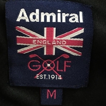 【美品】アドミラル 半袖ポロシャツ 黒 フロッキープリント レディース M ゴルフウェア Admiral_画像5