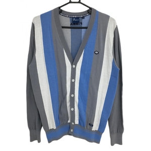 [ прекрасный товар ] Fidra кардиган серый × голубой полоса мужской M/M Golf одежда FIDRA