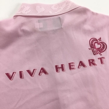 【超美品】ビバハート 半袖ポロシャツ ピンク 襟メッシュ レディース 40 ゴルフウェア VIVA HEART_画像4