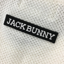 ジャックバニー ニットベスト 白×黒 ネックボーダー コットン混 ジュニア・キッズ 150 ゴルフウェア Jack Bunny_画像3