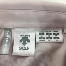 【超美品】デサントゴルフ ノースリーブポロシャツ ライトピンク×白 後ろプリーツ レディース M ゴルフウェア 2021年モデル DESCENTE_画像5