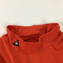 ルコック 長袖ハイネックシャツ オレンジ ネックロゴ 裏微起毛 メンズ 3L ゴルフウェア 大きいサイズ le coq sportif_画像5