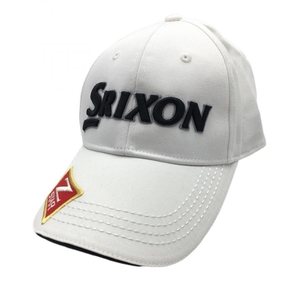 [ super-beauty goods ] Srixon cap white × black solid Logo ....F(56-60cm) Golf wear SRIXON