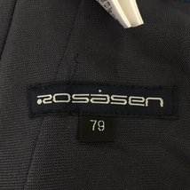 【美品】ロサーセン パンツ ブルー 裏起毛 ウエストゴム ウエスト調節紐 メンズ 79 ゴルフウェア Rosasen_画像4