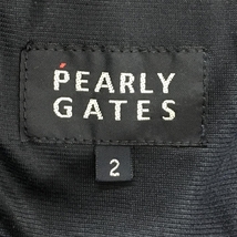 【美品】パーリーゲイツ パンツ 黒 裏起毛 ニコちゃん スマイル レディース 2(L) ゴルフウェア PEARLY GATES_画像4