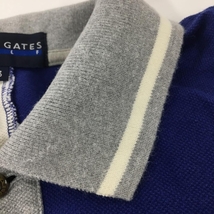 パーリーゲイツ 半袖ポロシャツ グレー×ブルー 切替 メンズ 3(S) ゴルフウェア PEARLY GATES_画像6