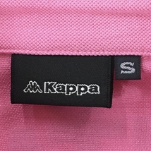 【美品】カッパ 半袖ポロシャツ 白×ピンク 胸元ロゴ 袖ライン レディース S ゴルフウェア Kappa_画像4