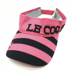 [ очень красивый товар ] Le Coq козырек розовый × чёрный .. окантовка ....F(55-57cm) Golf одежда le coq sportif