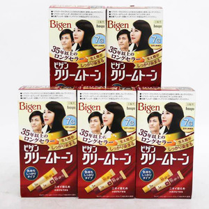 ホーユー 白髪用ヘアカラー ビゲンクリームトーン 未使用 5点セット まとめて 大量 コスメ レディース hoyu