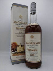 【未開栓】 マッカラン エレガンシア 1990 箱付き 1000ml 40% MACALLAN ELEGANCIA ハイランドモルト スコットランド ●496